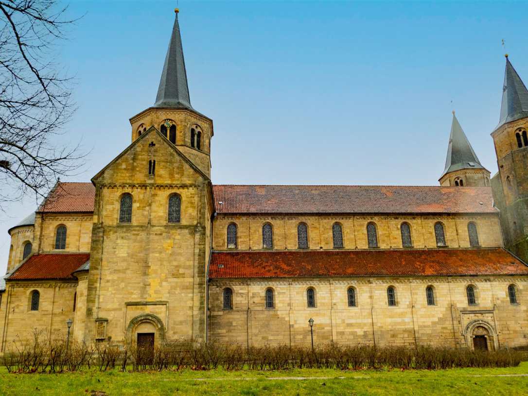 historische bauwerke, deutschland, hildesheim, basilika, st. godehard