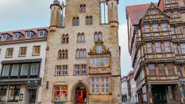 Das Tempelhaus auf dem Rathausplatz von Hildesheim