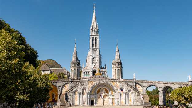 historische bauwerke, frankreich, lourdes, rosenkranz-basilika, notre-dame de rosaire