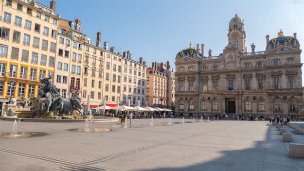 historische gebäude, frankreich, lyon, place terreaux