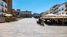 historische bauwerke, spanien, cáceres, platz, plaza mayor