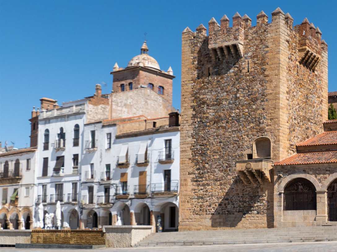 historische bauwerke, spanien, cáceres, turm, Torre de Bujaco