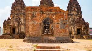 Historische Bauwerke, Thailand, Lopburi, Prang Sam Yot, Affen, Tempel